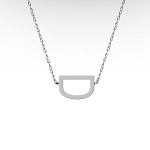 Silver “D” Pendant Necklace